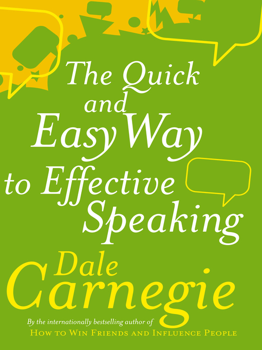 Title details for The Quick and Easy Way to Effective Speaking by Dale Carnegie - Available